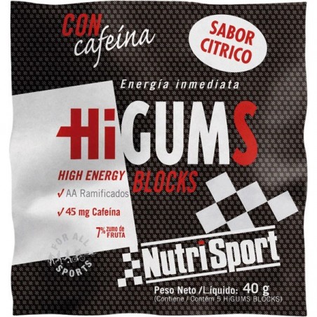 NUTRISPORT HIGUMS CON CAFEÍNA SABOR COLA 